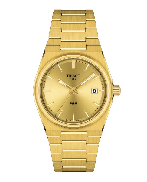 Tissot PRX 35mm Armbanduhr Edelstahl Gelbgold