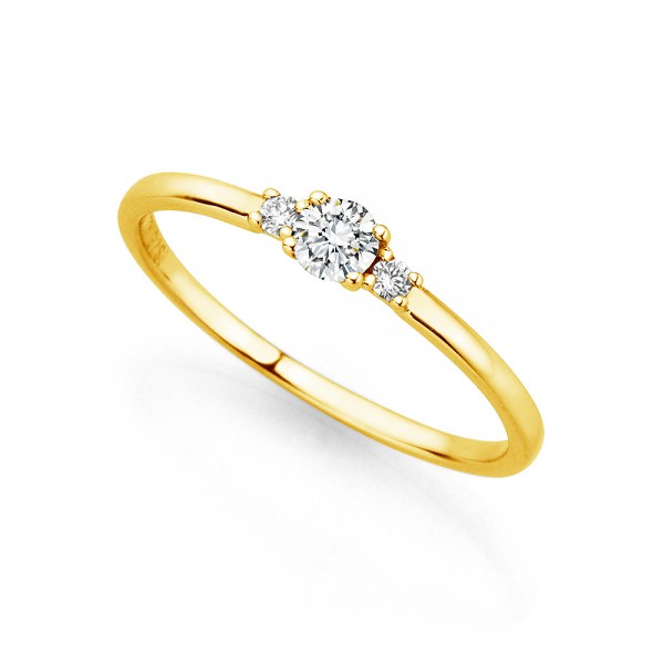 Meiller Love London Solitärring Gelbgold, m. Brillanten 0,20ct