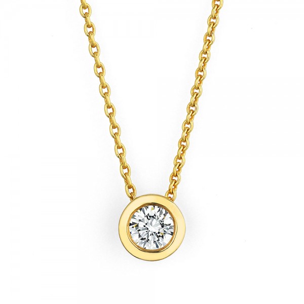 Meiller Diamonds Athen Kette m. Solitärannhänger Gelbgold, m. Brillant 0,150ct