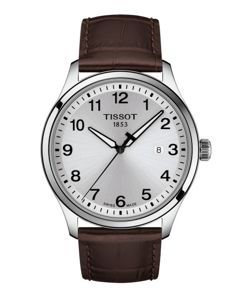 Tissot Gent XL Armbanduhr weiß/braun, Leder