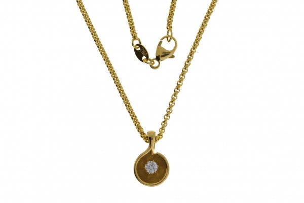 Jörg Heinz Swing Collier Gelbgold, m. Brillant 0,10ct