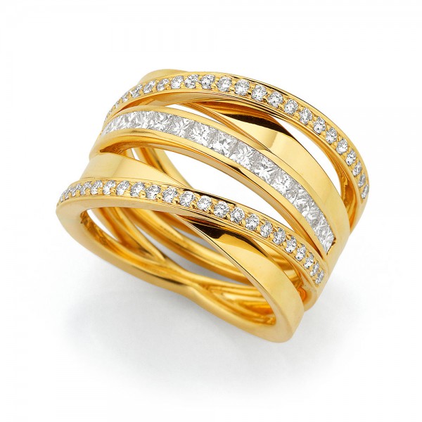 Crivelli Ring Gelbgold, m. Diamanten 1,36ct