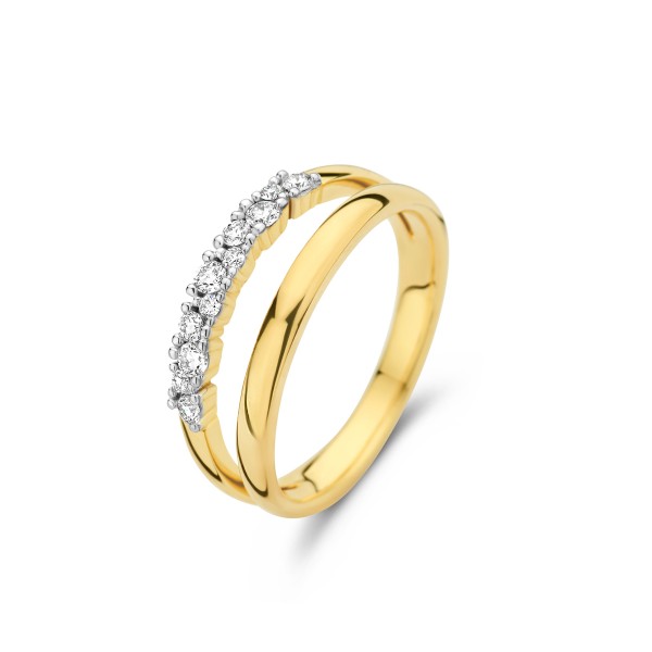 Meiller Diamonds Ring Gelb-, Weißgold, m. Brillanten 0,210ct