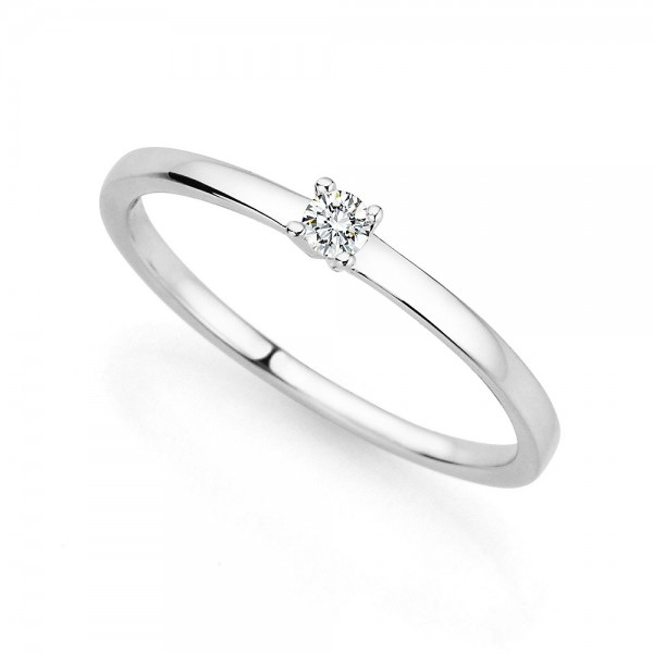 Meiller Love Amsterdam Solitärring Weißgold, m. Brillant 0,05ct