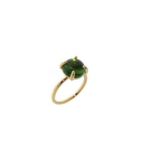 Meiller Color Ring Roségold, m. Turmalin grün